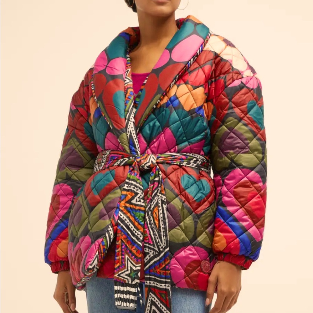 Heart star reversible puffer coat farm rio